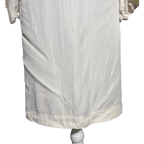 H&M Ivory Cut-Out Mini Dress Sz XL Holidaycore, Bridal, Christmas Cocktail EUC - Picture 15 of 16